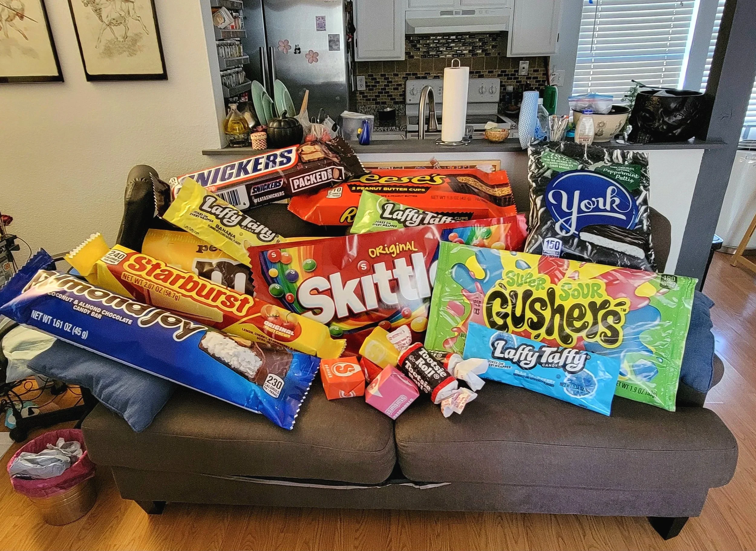 Giant prop candy, 6x scale, paper and cardboard 