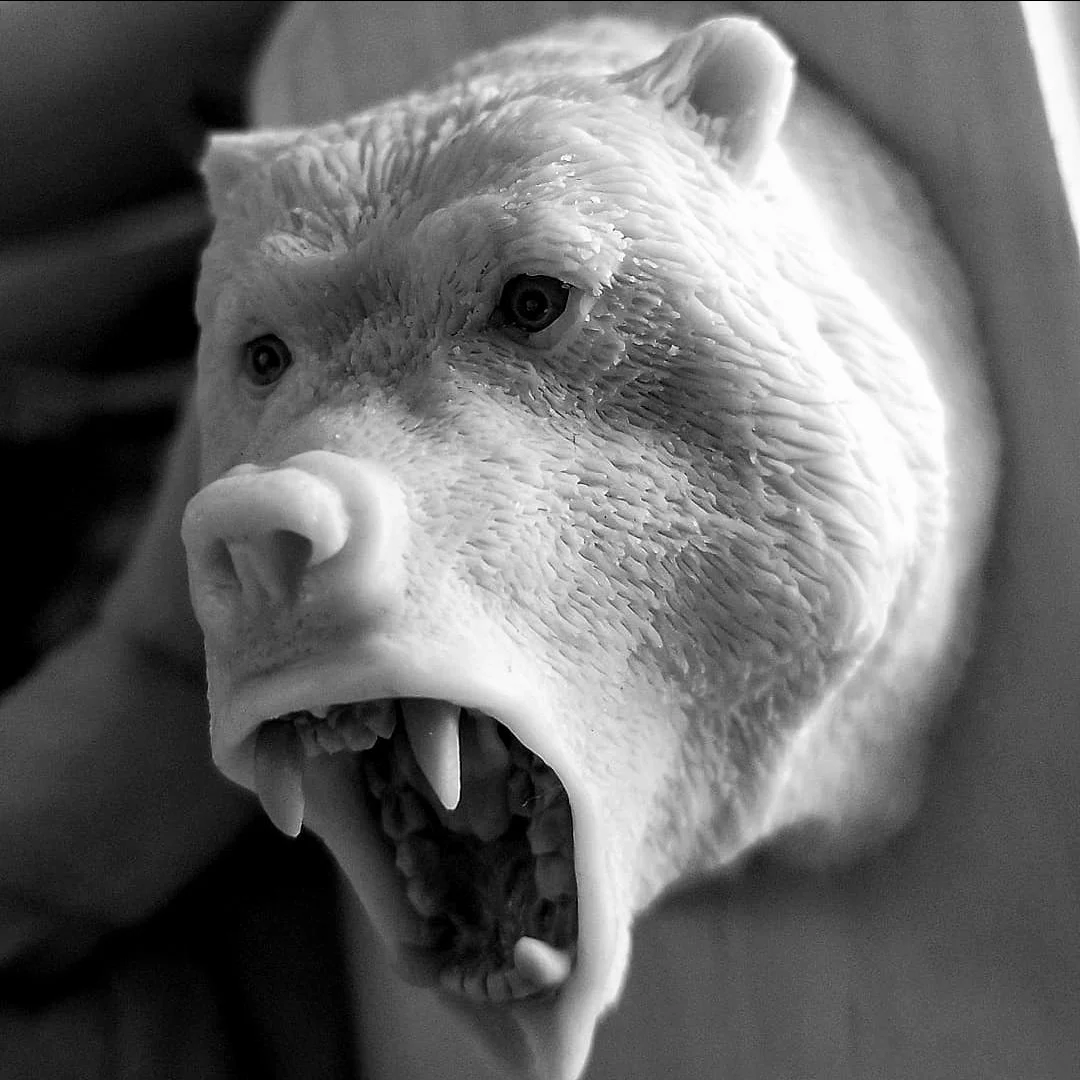 "Bear v1" polymer clay, 2022