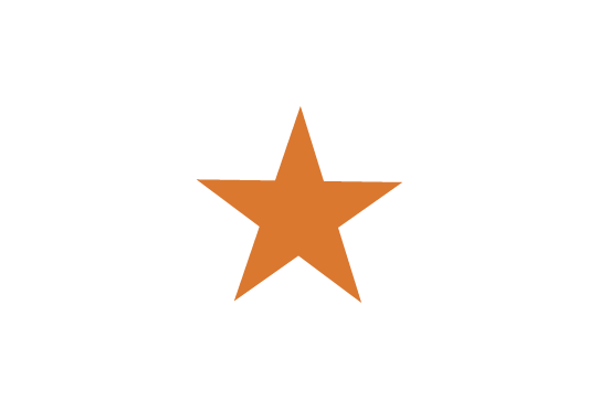 Orange star representing success from within