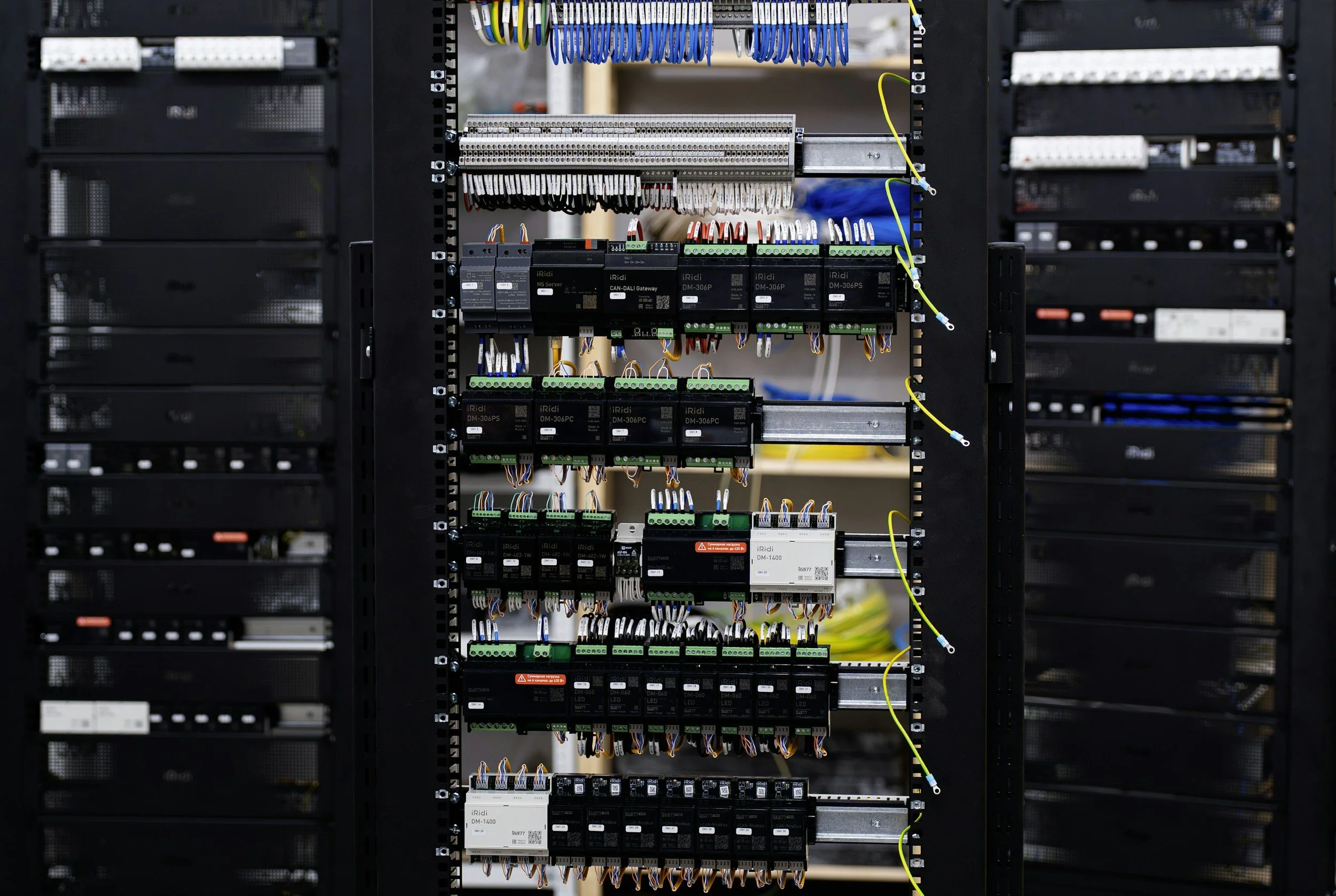 Industrial controller hardware in server rack enclosure