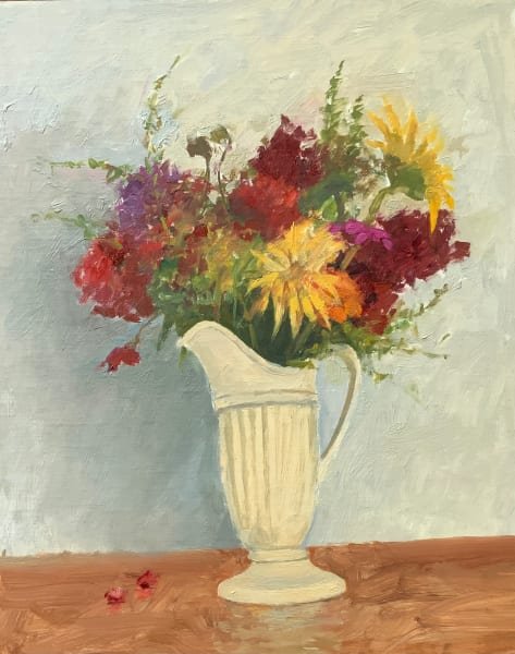 Floral Fall Dahlias (14x11)