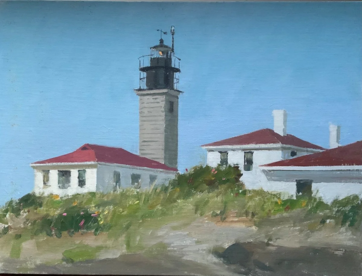 Lighthouse at Beavertail (12x16)