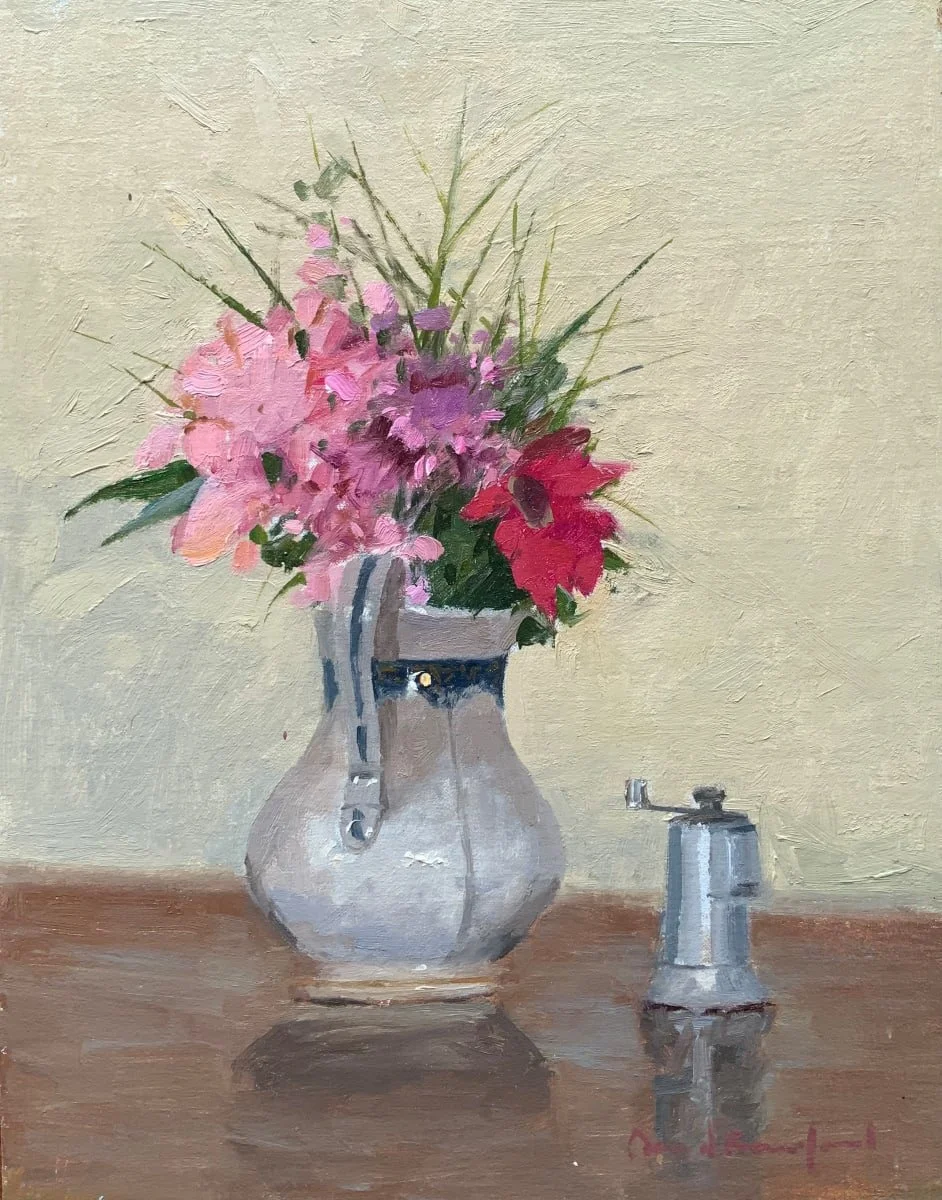 Pink Floral Blooms (12x9)