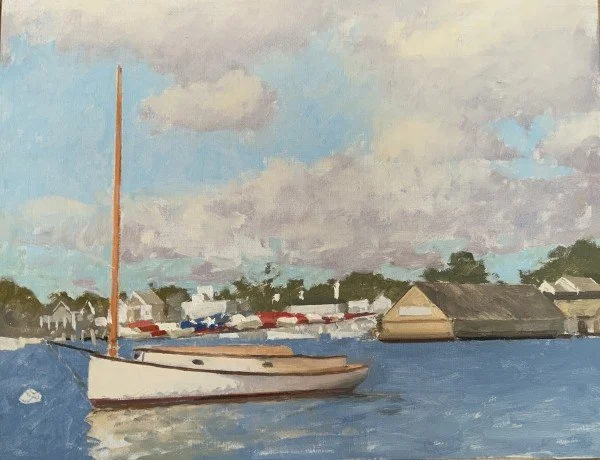 Cat Boat at Rest (14x18)