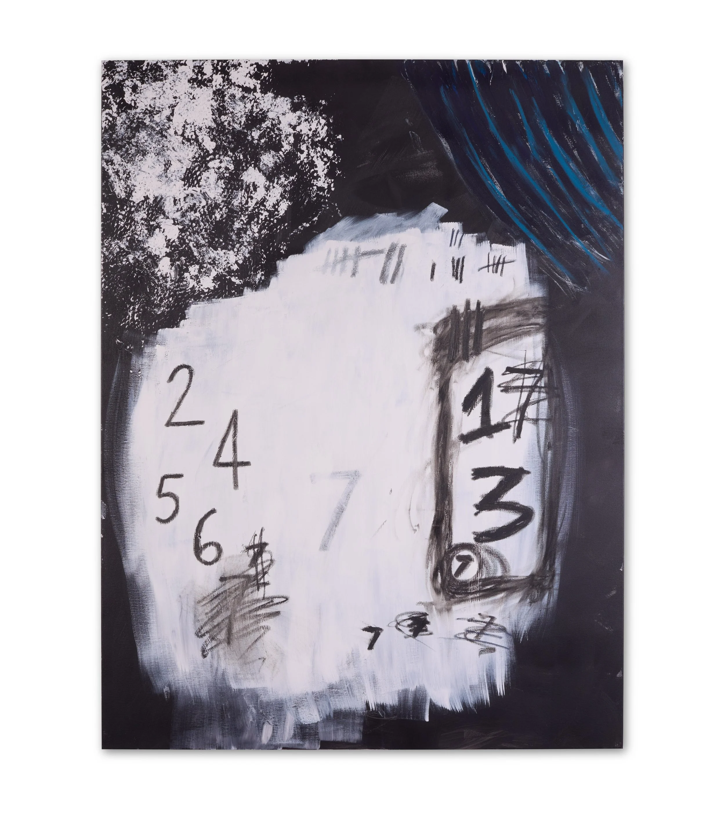 'Two to the Power of Seven' (2026)
acrylic + pastel on canvas
48" x 36"