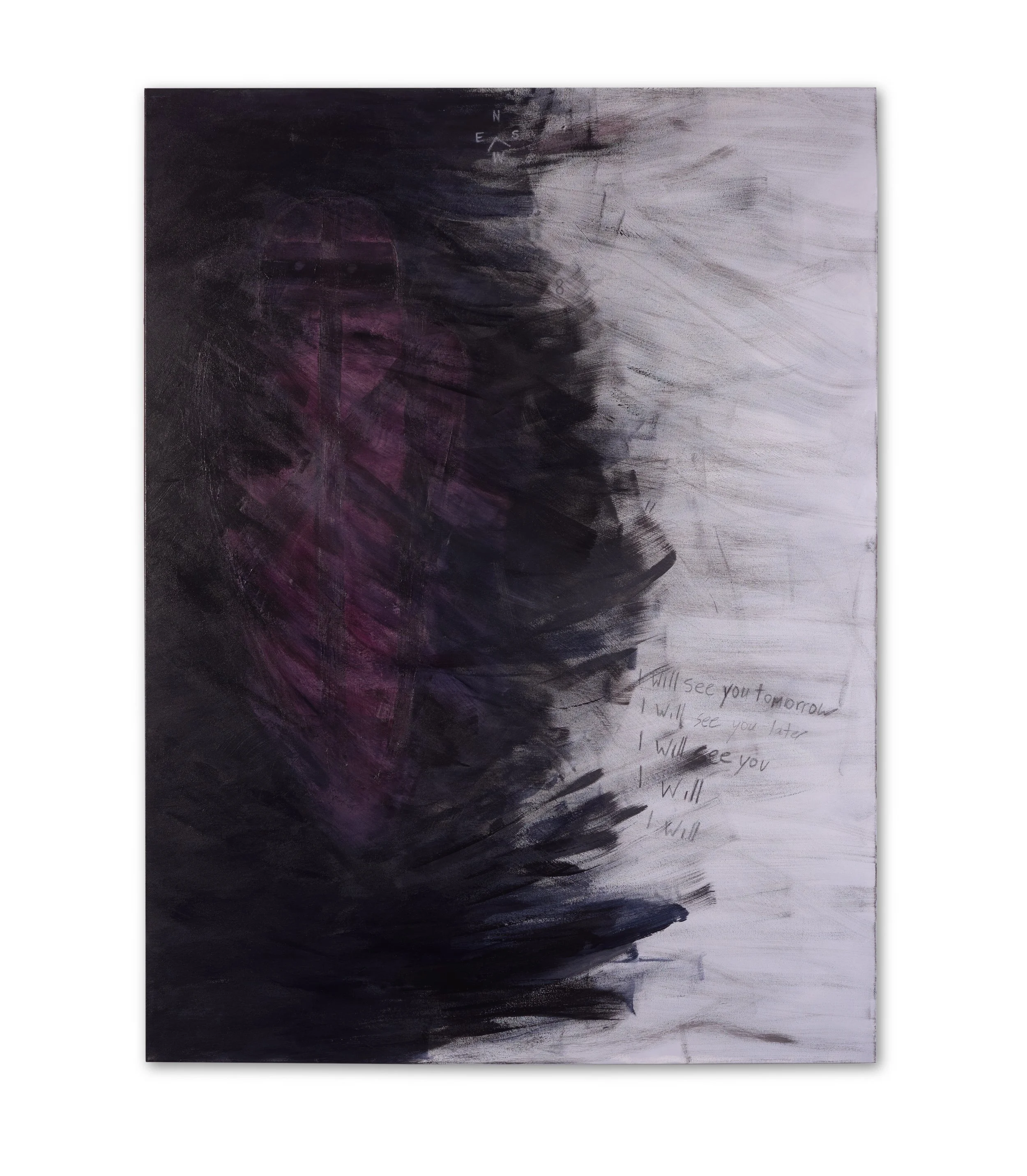 'See you Tomorrow' (2026)
acrylic + graphite on canvas
48" x 36"