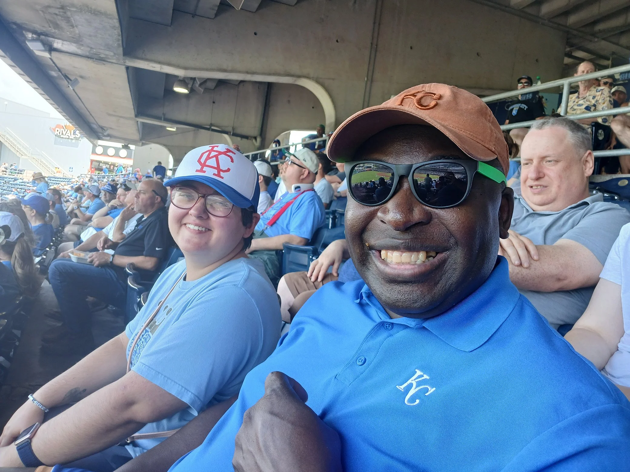 Developmentally disabled adults at KC Royals game