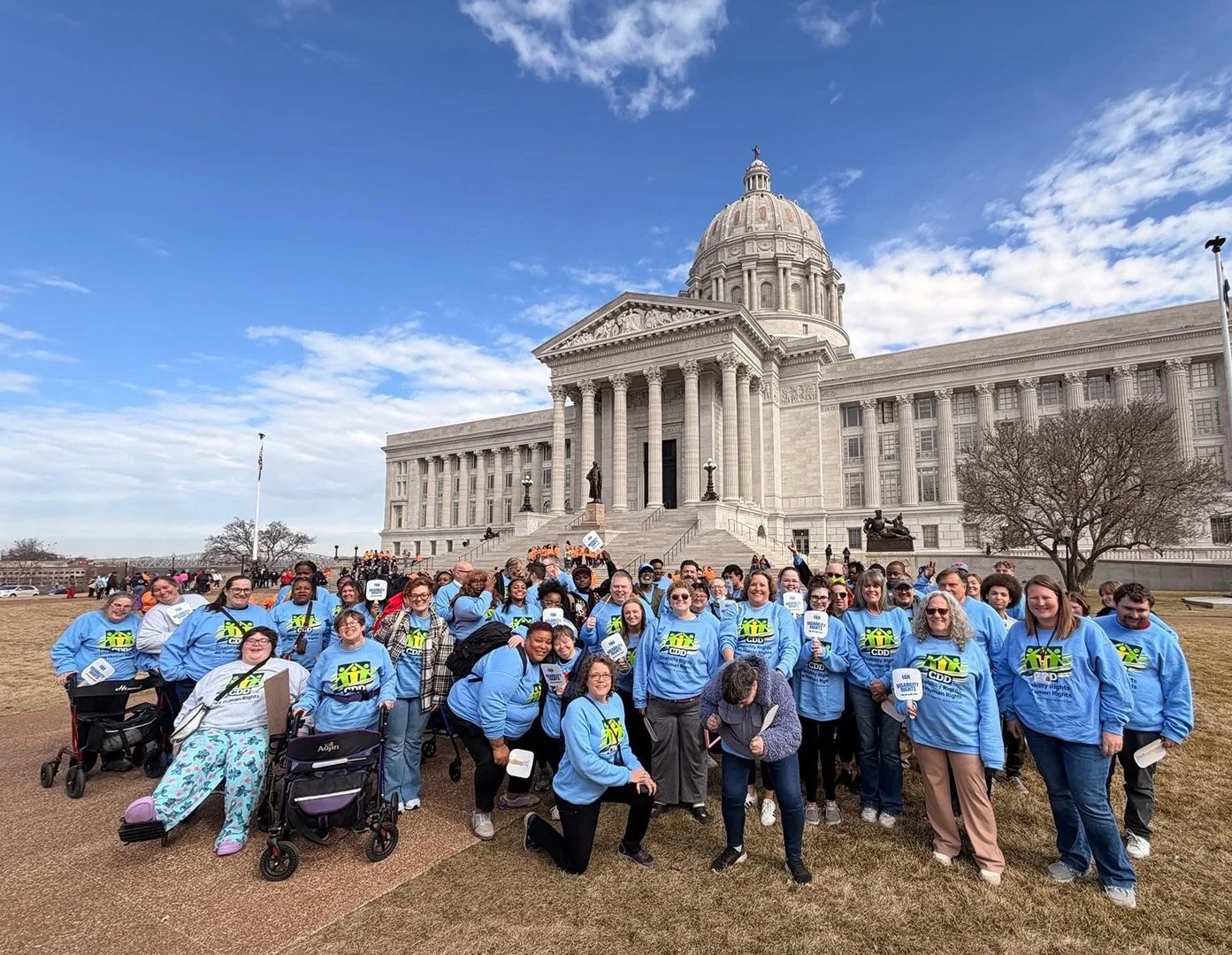 CDD volunteers and staff at the capital