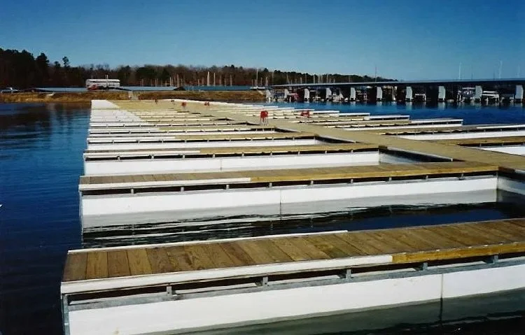 Commercial multi-slip marina dock built by Williamson Boat Docks