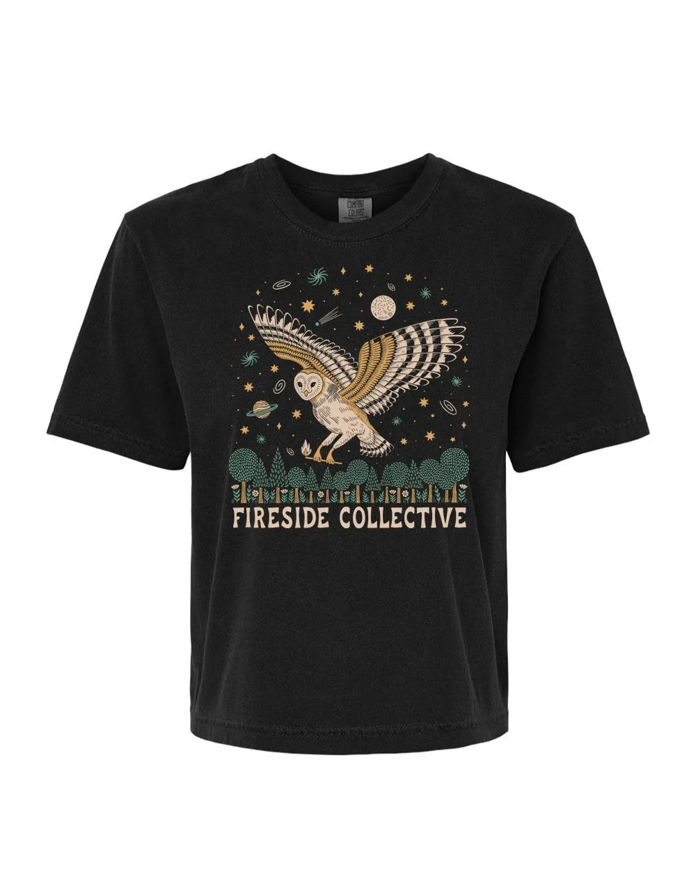 Owl"Women’s Boxy T-shirt (black)