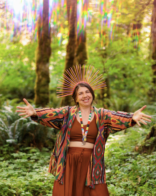 Business Coach Rosemary Brensen in a forest