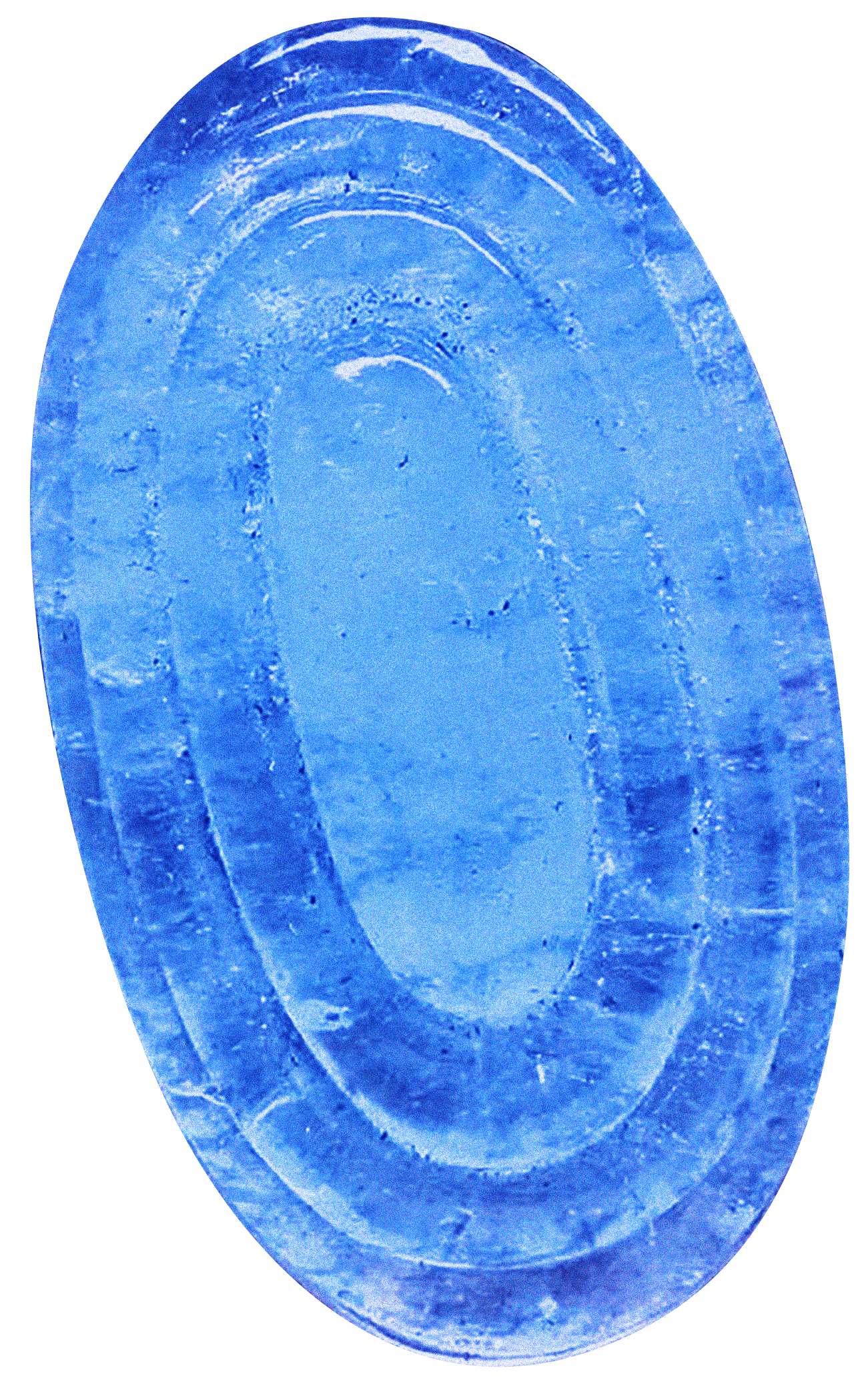A photo of a blue gemstone