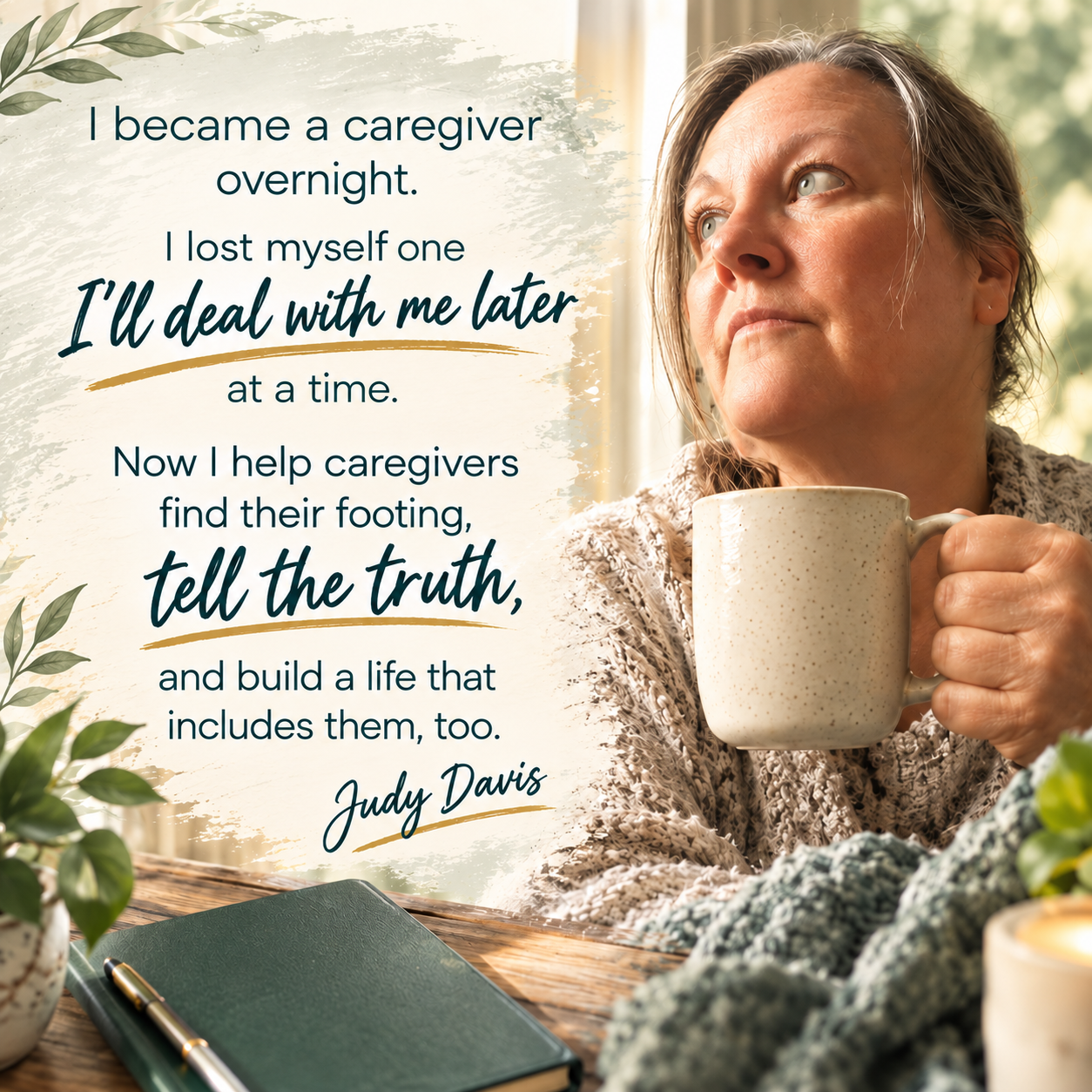 Quote from Judy Davis Founder Caregiver Candor