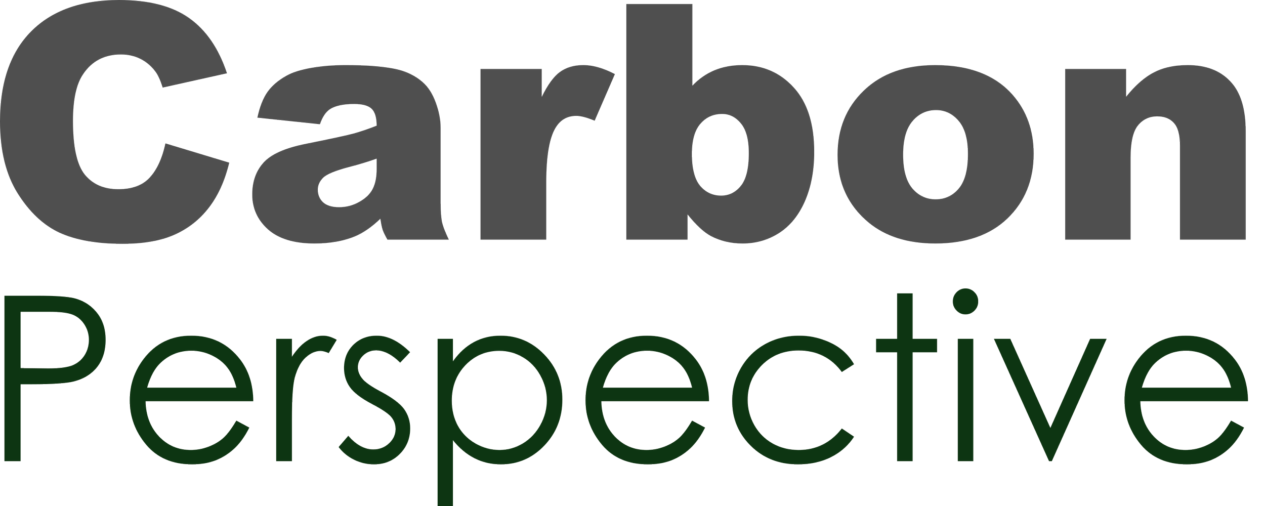 The logo of Carbon Perspective with the words 'Carbon' in large gray letters and 'Perspective' in smaller green letters underneath.