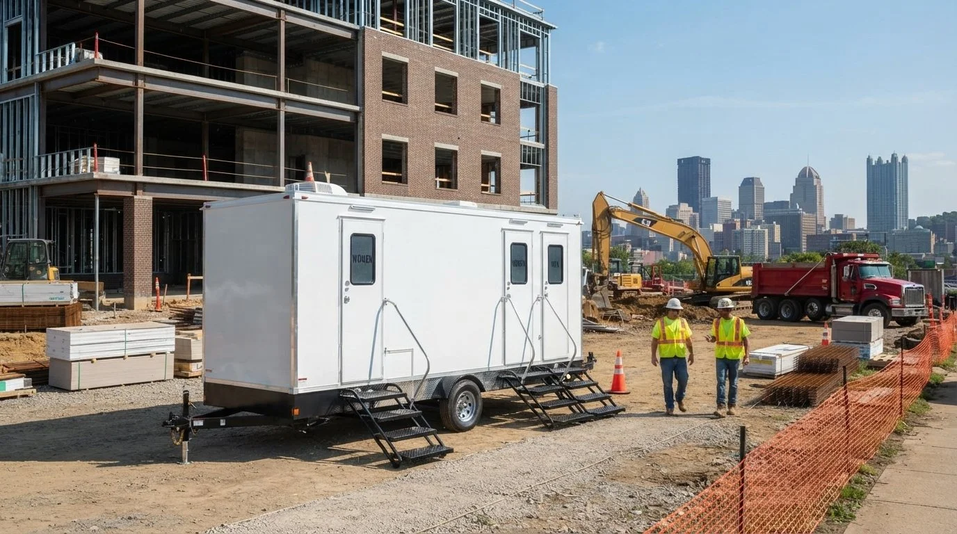 Temporary restroom trailer rental for public agencies and municipal events in the Low Country South Carolina