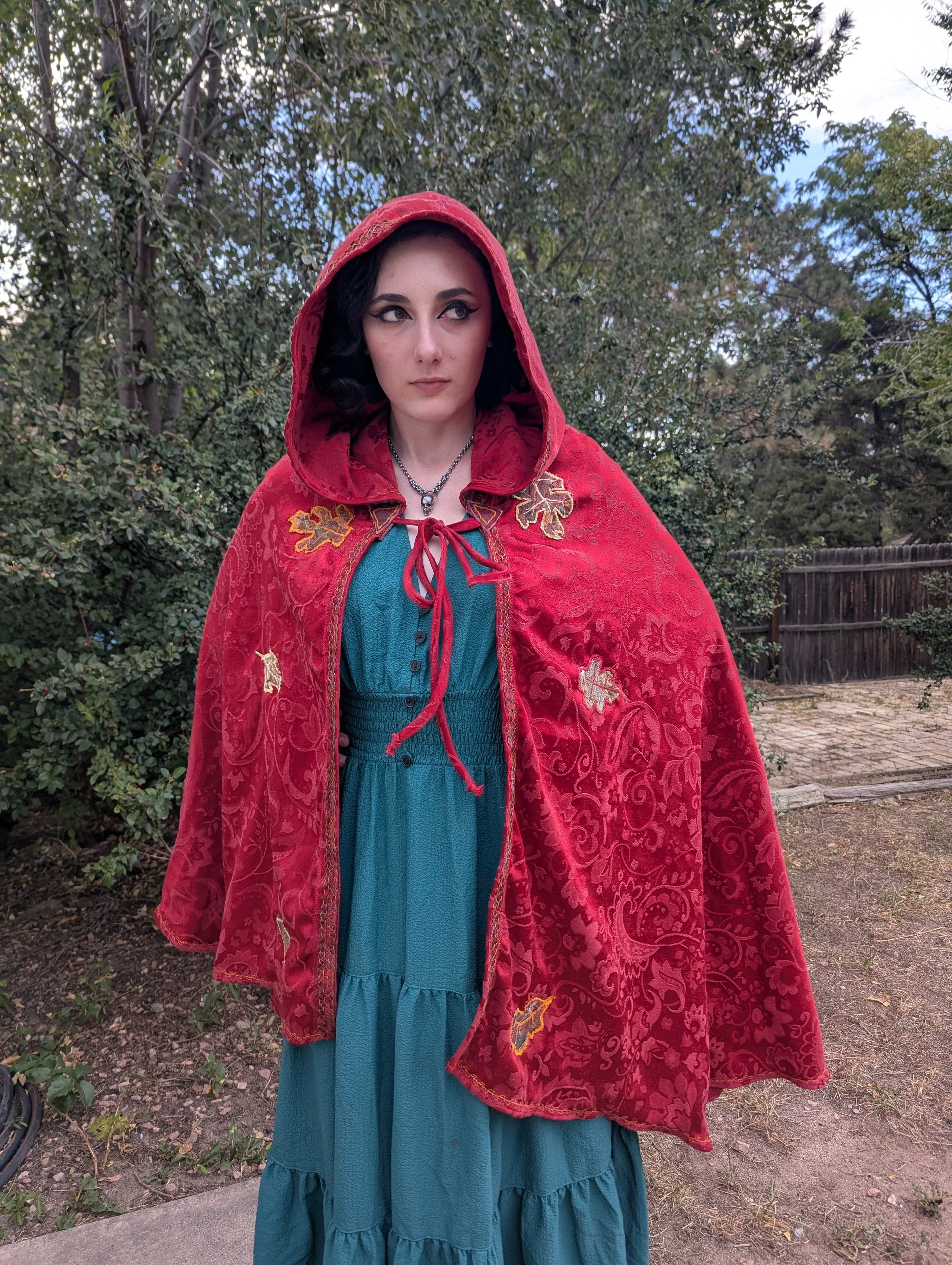 Cloak made of recycled fabric