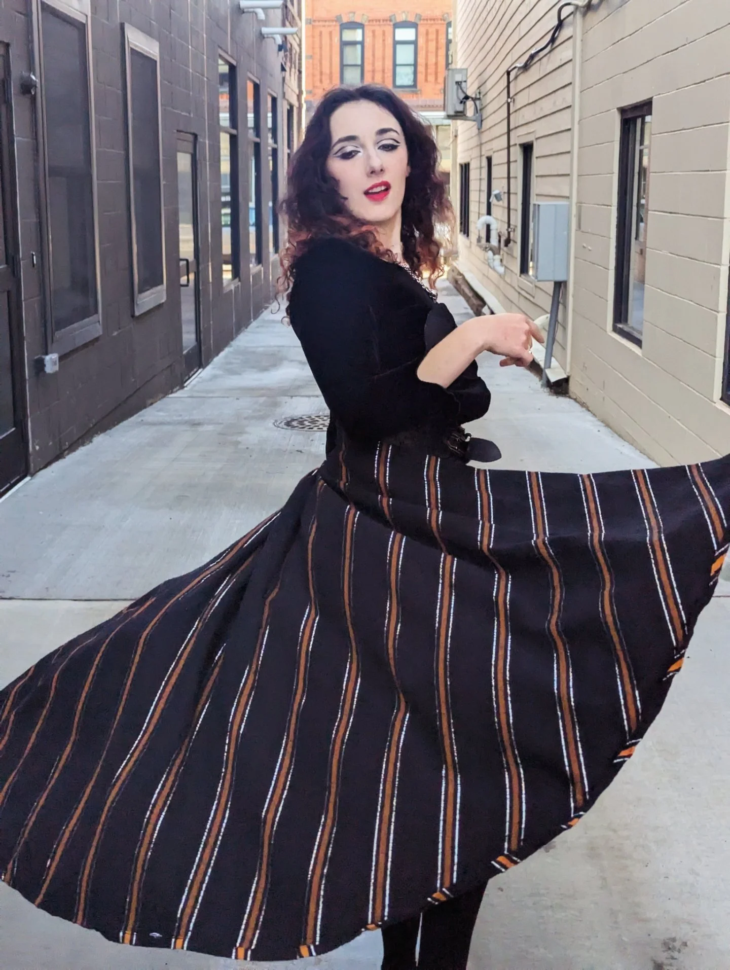 Circle skirt I made from a tablecloth