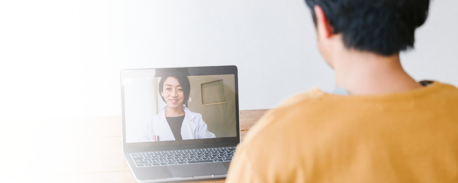 Patient on a Telehealth appointment on computer