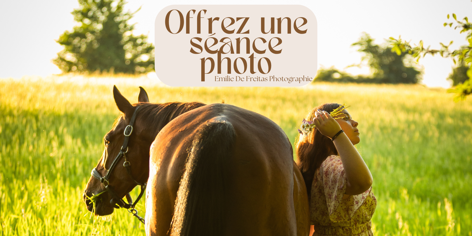 Offrez une séance photo à un proche et son cheval avec Emilie De Freitas Photographie