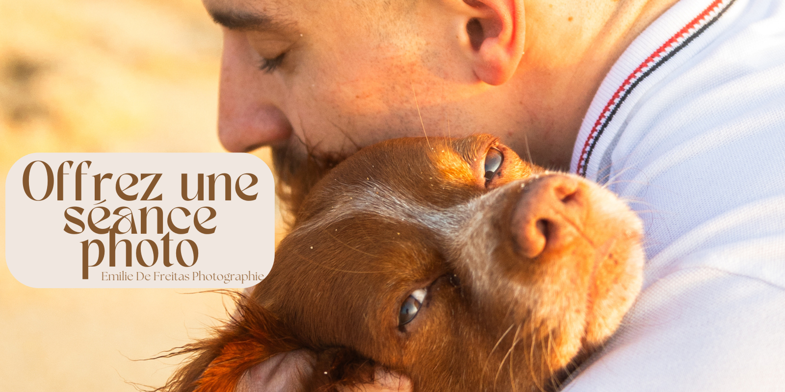 Offrez une séance photo pour un proche et son chien avec Emilie De Freitas Photographie