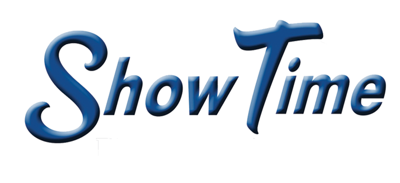 Text logo reading 'ShowTime' in a stylized blue font with a slight 3D effect.