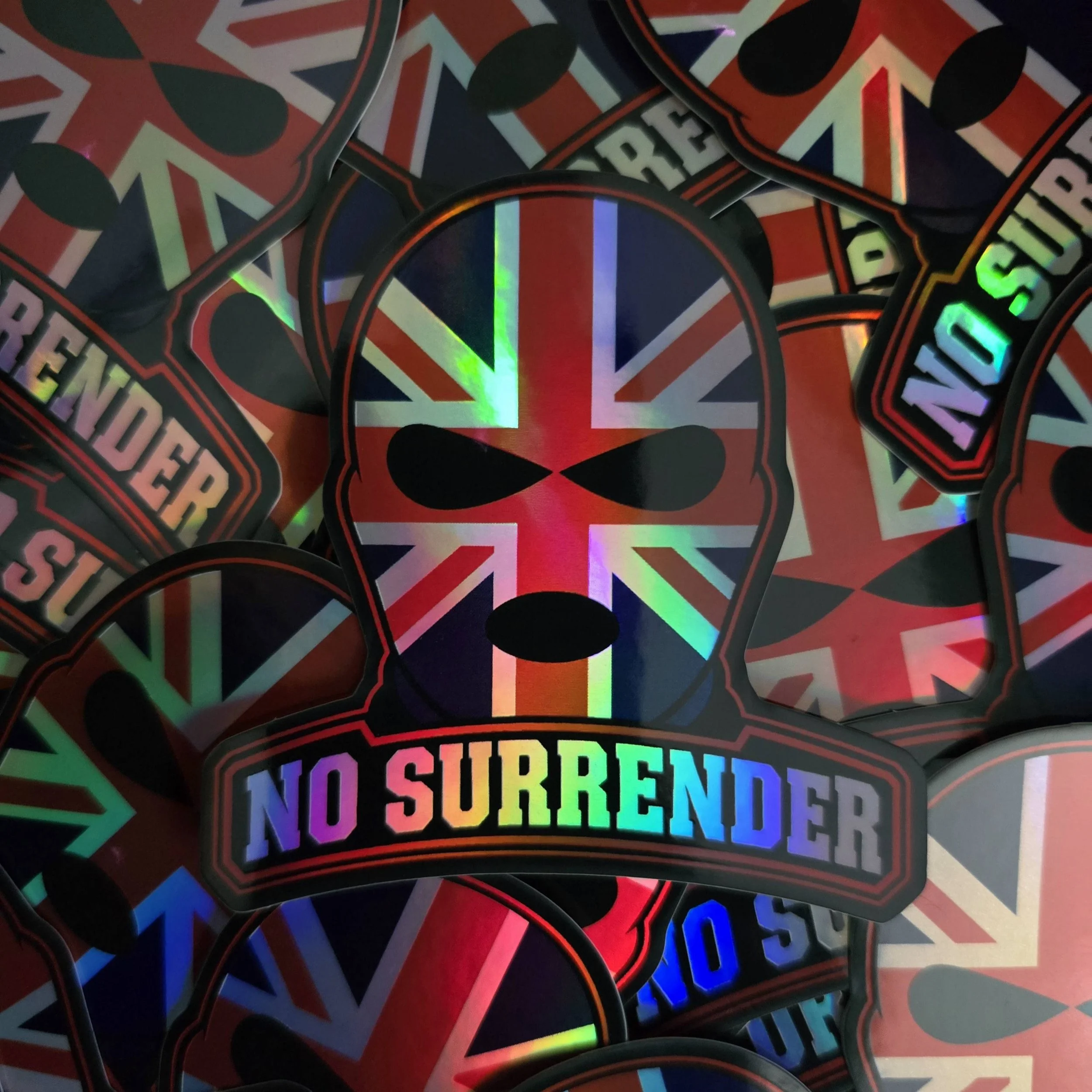 No Surrender Holographic Sticker