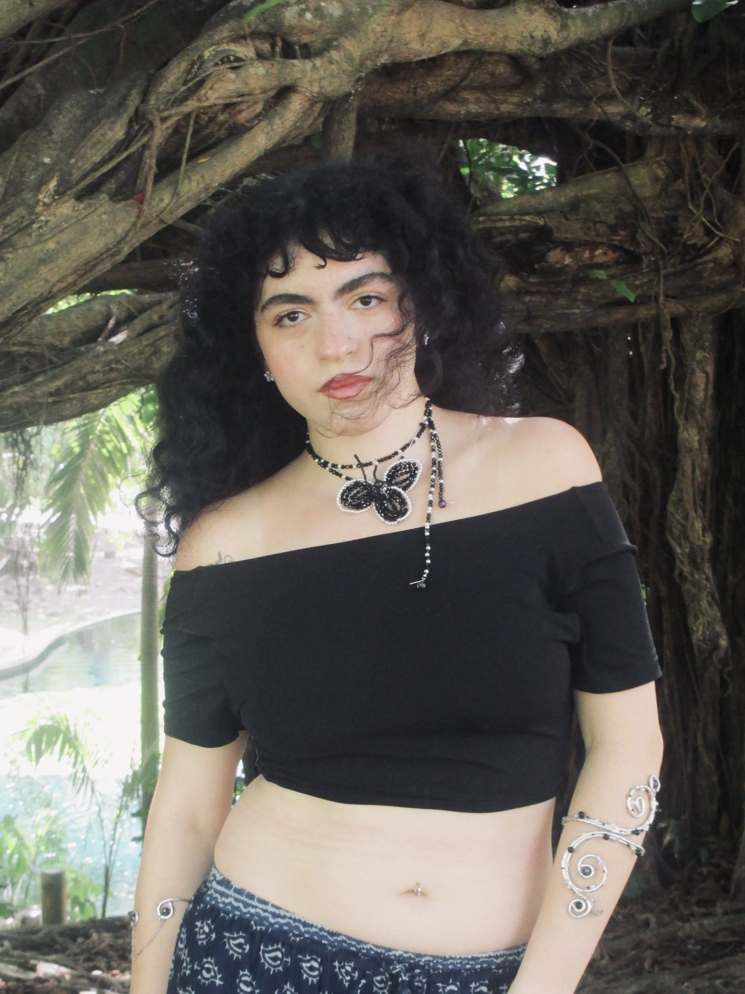 Black Orquid Neklace