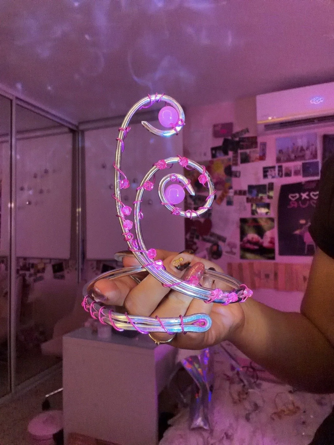 PINK SWIRLS ARM CUFF