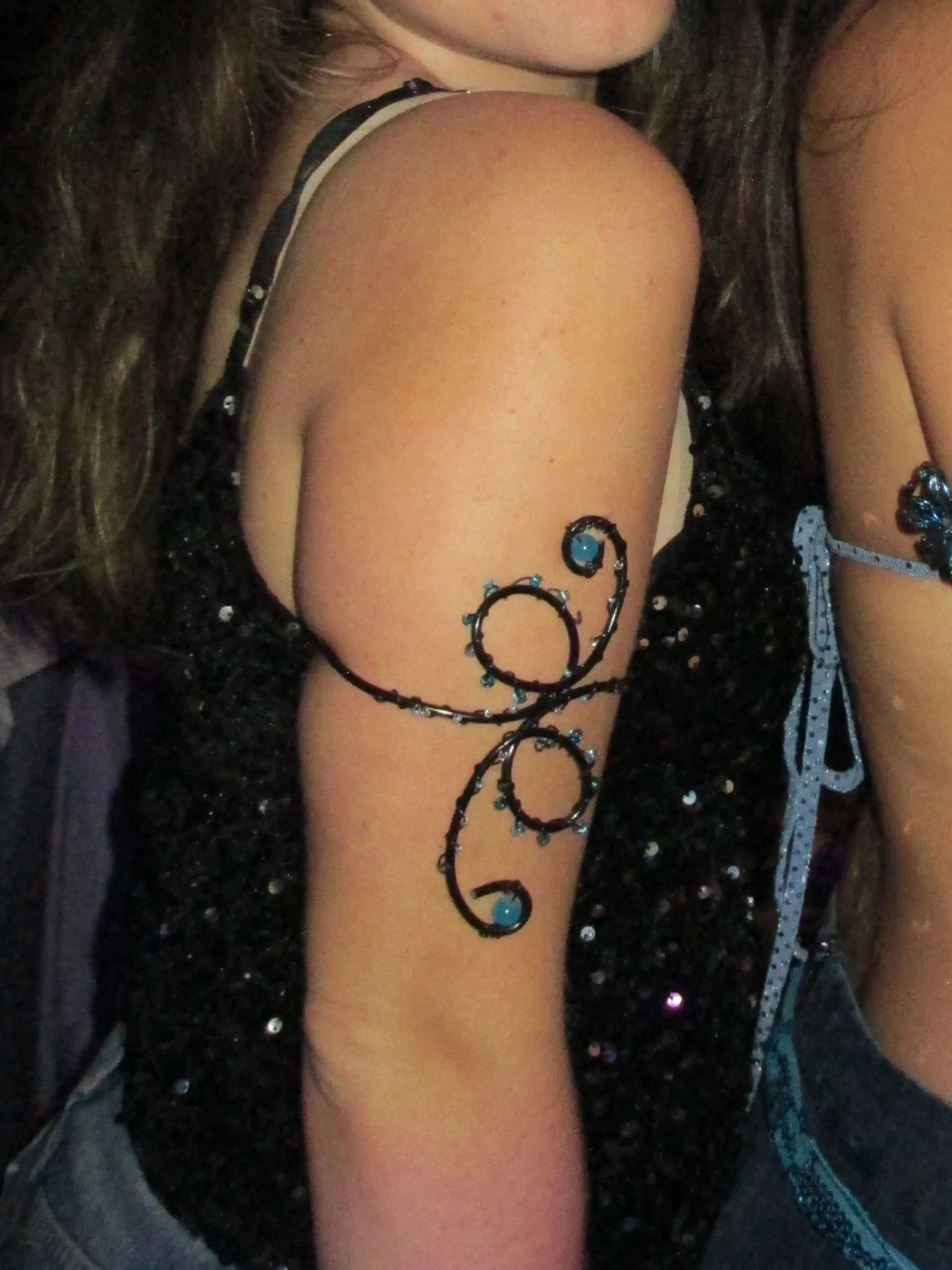 BLUE Swirls Arm Cuff