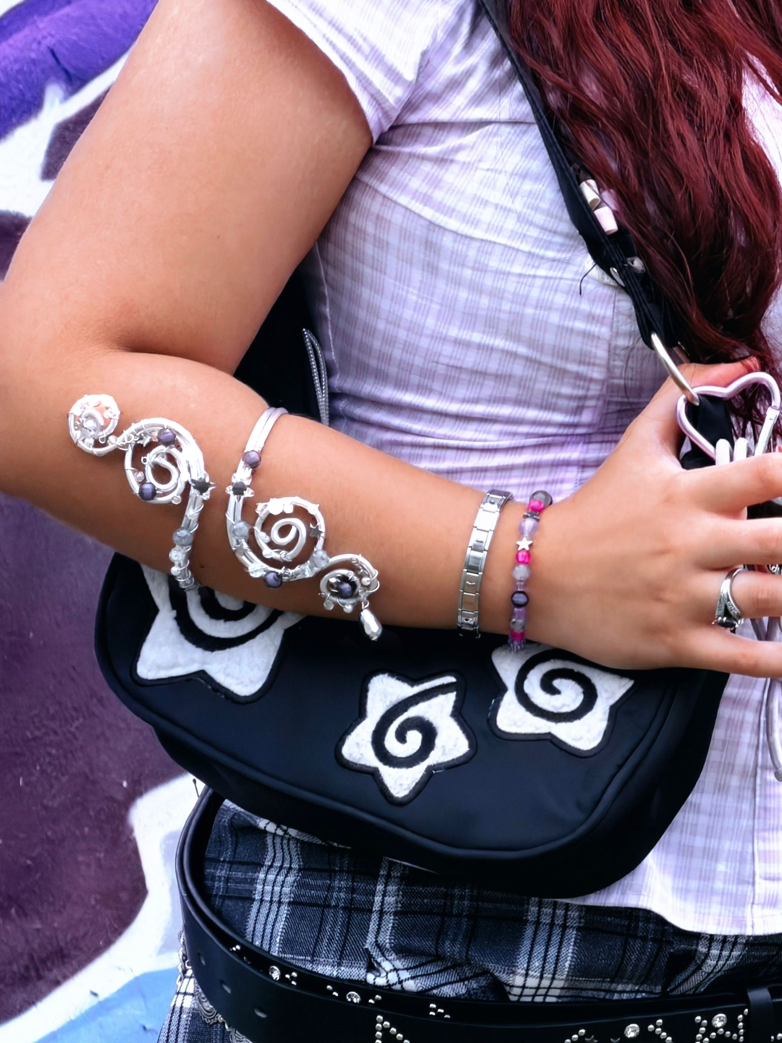 BLACK Spirals Arm Cuff