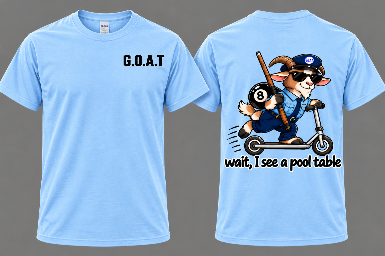 G.O.A.T. Goat Scooter T-Shirt Mockup.png