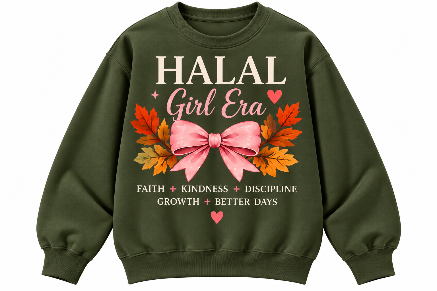 Olive Green Halal Girl Era Sweatshirt.png
