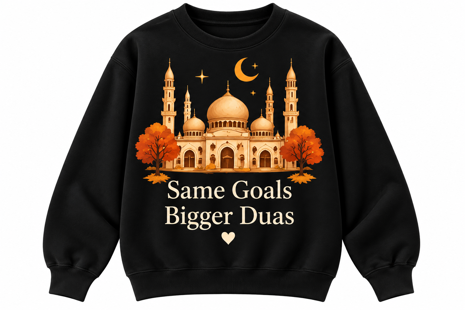 Black Sweatshirt with Mosque and Duas.png