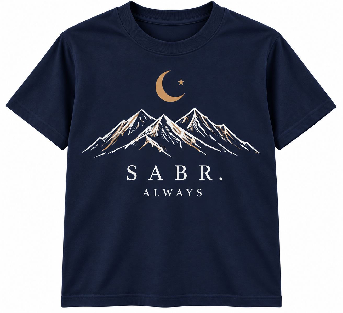 Navy Mountain Moon T-Shirt Mockup.png