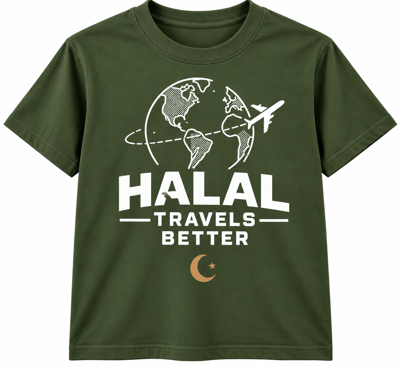 Olive Halal Travels Graphic T-Shirt.png