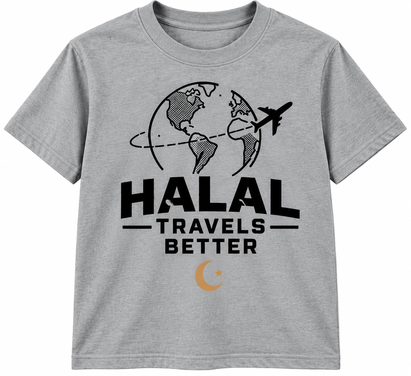 Halal Travels Gray T-Shirt Mockup.png