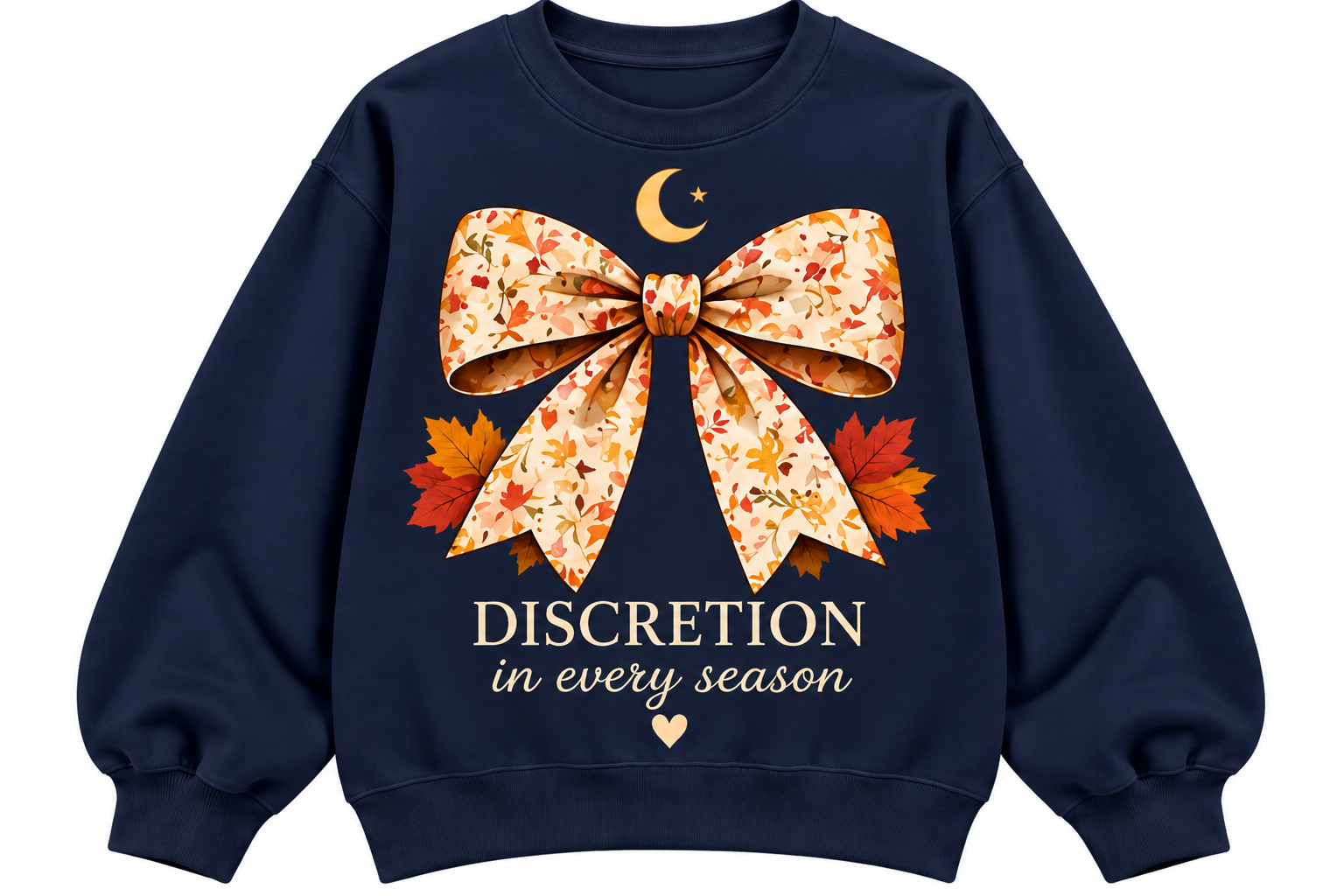 Navy Autumn Bow Sweatshirt.png