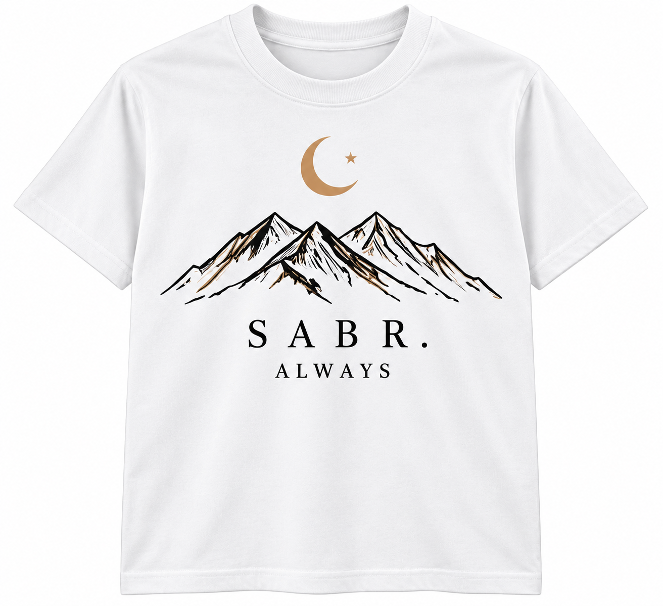 Minimalist Mountain Moon T-Shirt Mockup.png