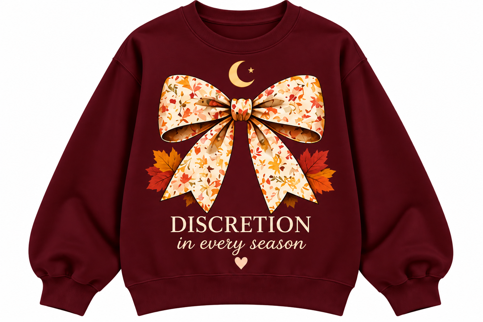 Maroon Autumn Bow Sweatshirt.png