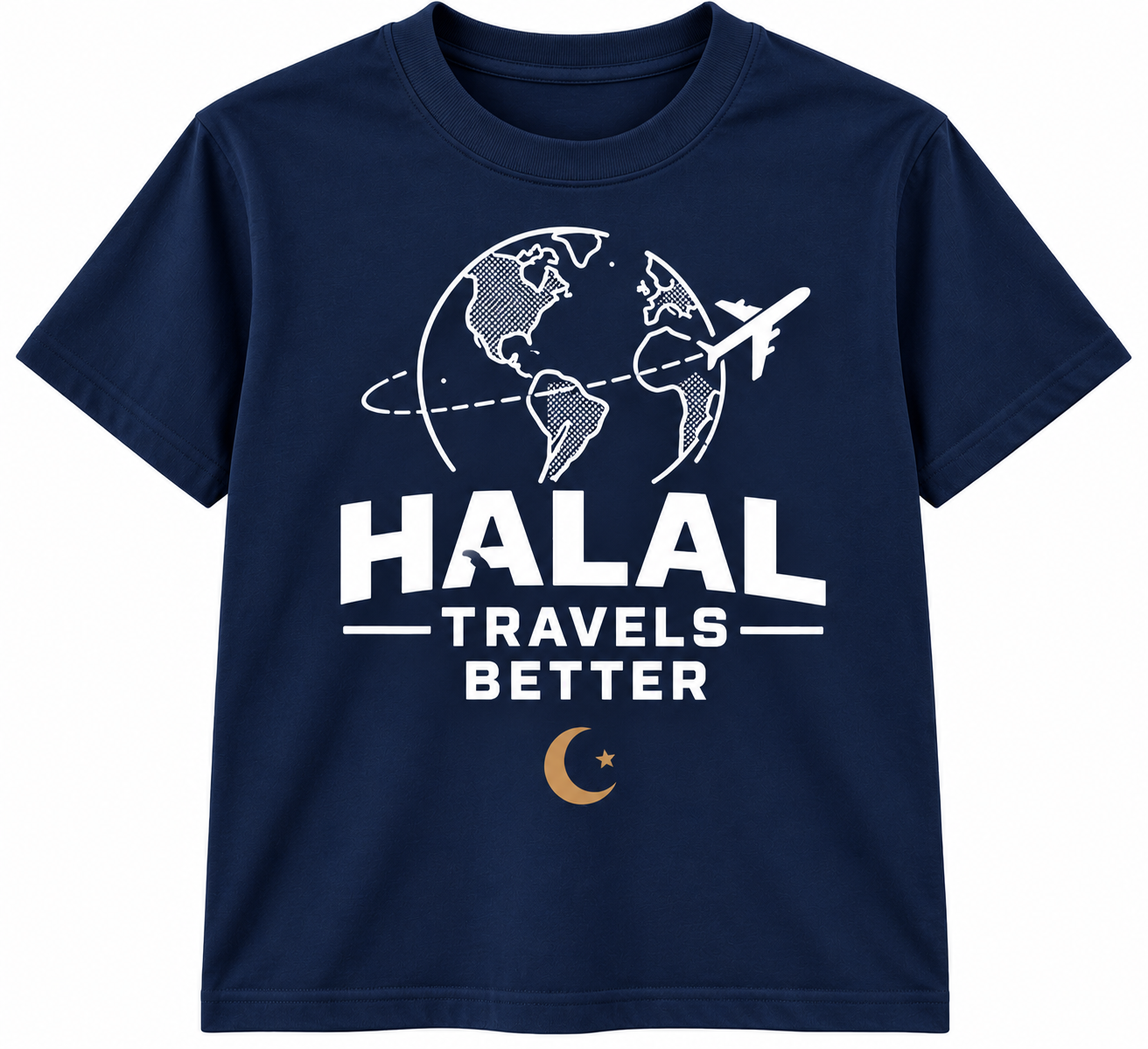 Navy Halal Travels T-Shirt Mockup.png