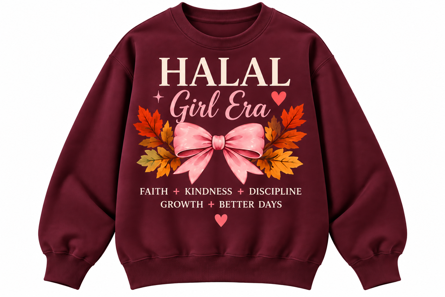 Maroon Halal Girl Era Sweatshirt.png