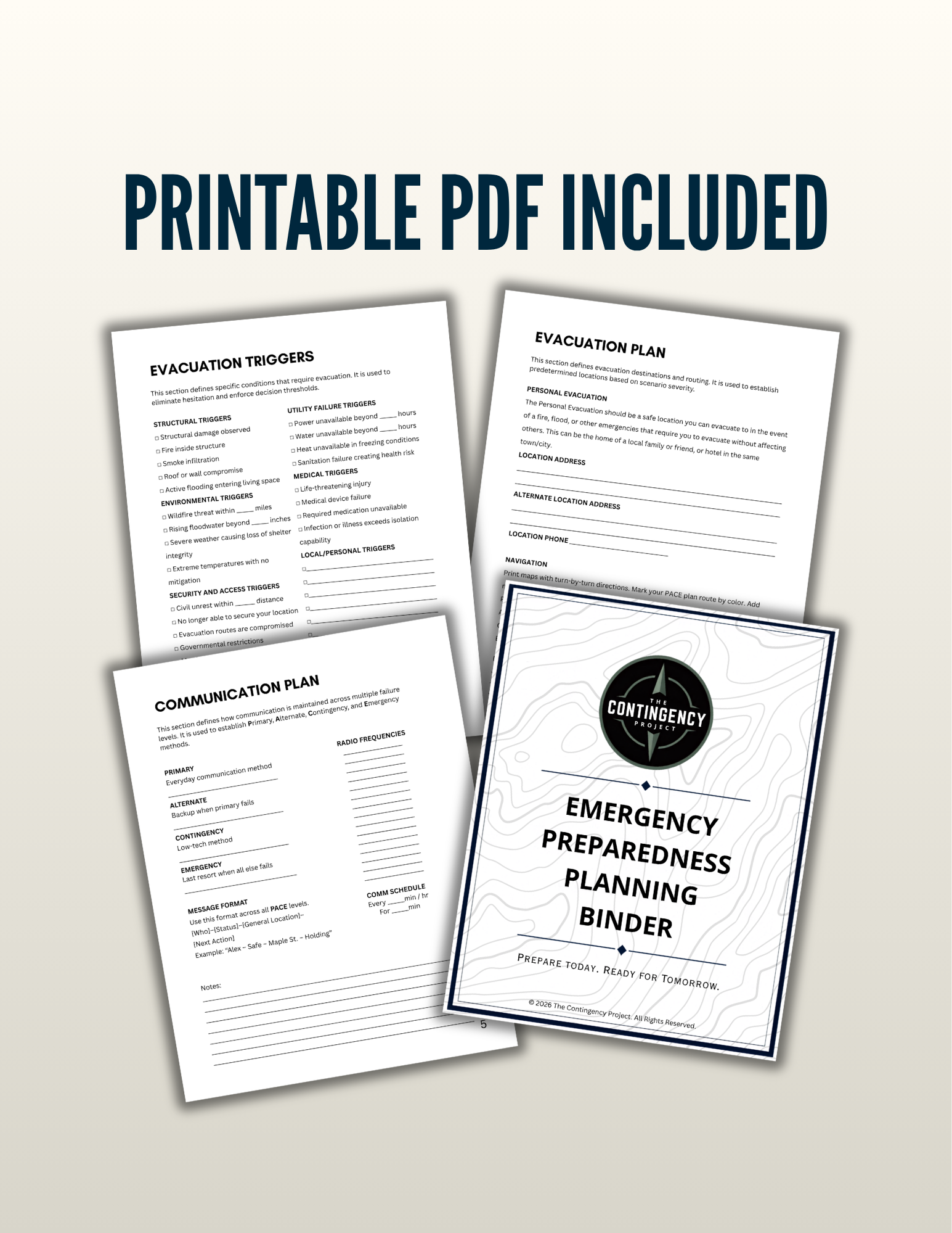 Emergency Preparedness Planning Binder