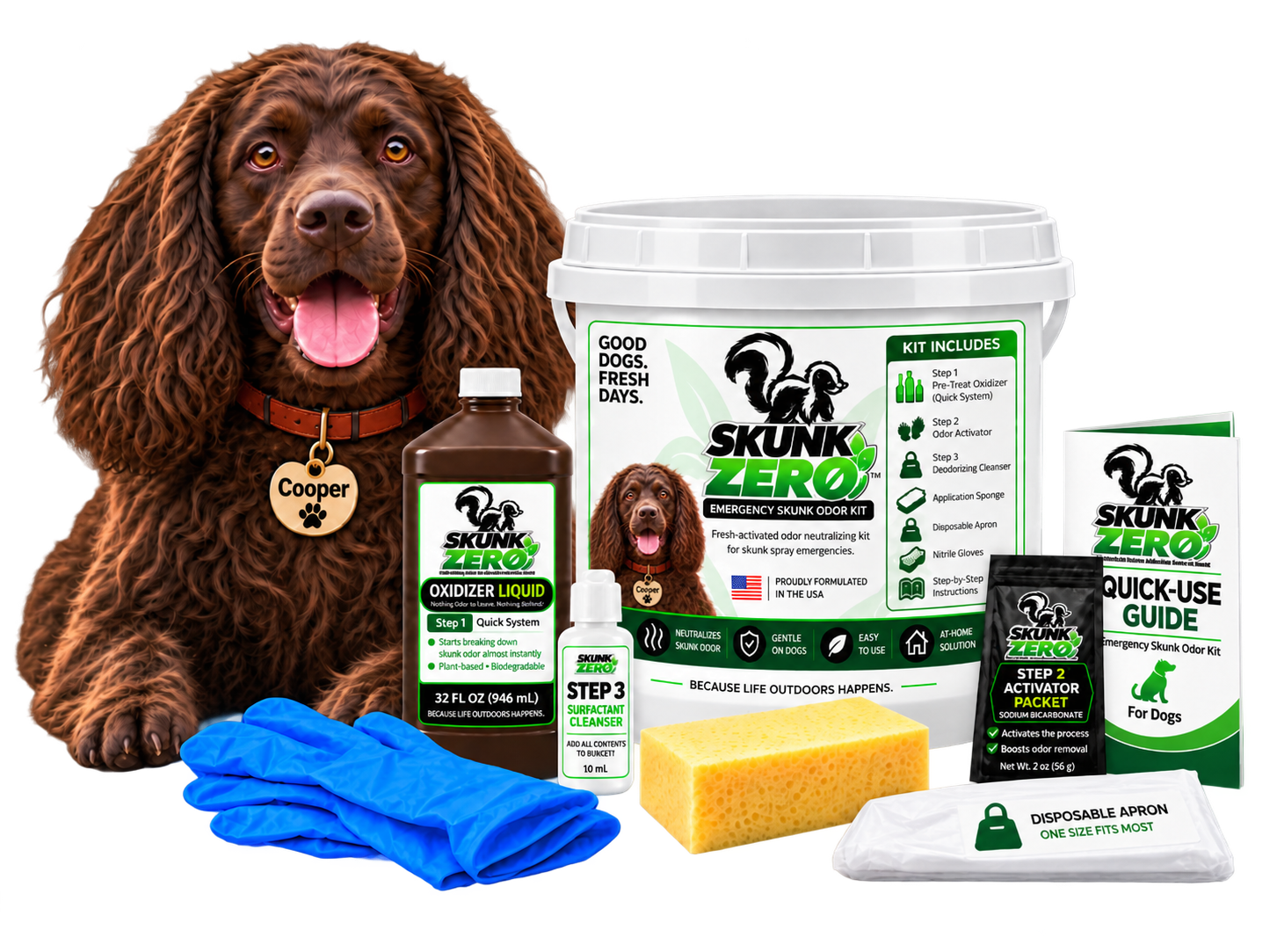 Cooper the Boykin Spaniel loves Skunk Zero!