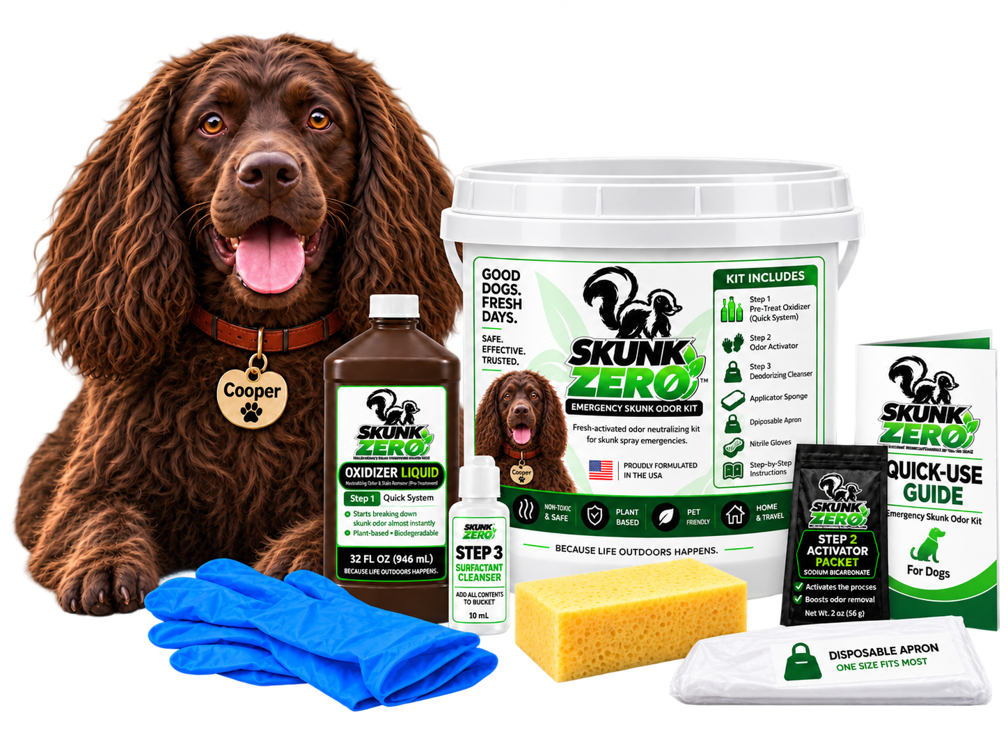Cooper the Boykin Spaniel loves Skunk Zero!