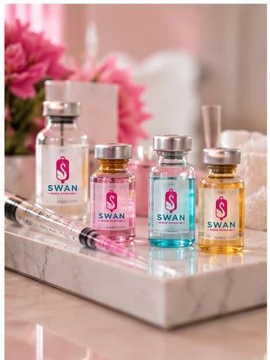 B12 NAD Vitamin D vials and wellness injections from Swan Hydration