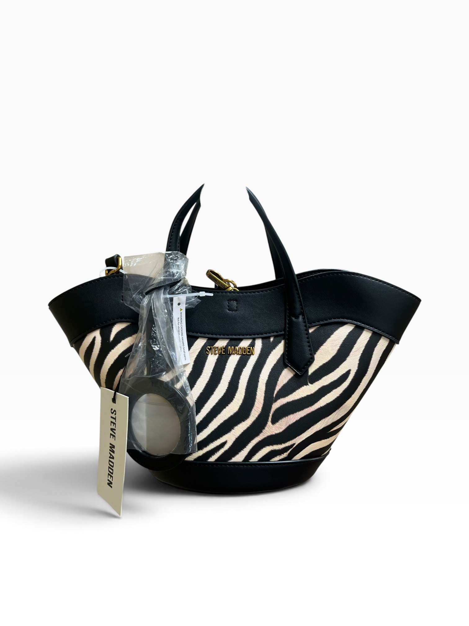 Zebra Print Calf Hair Mini Tote Bag