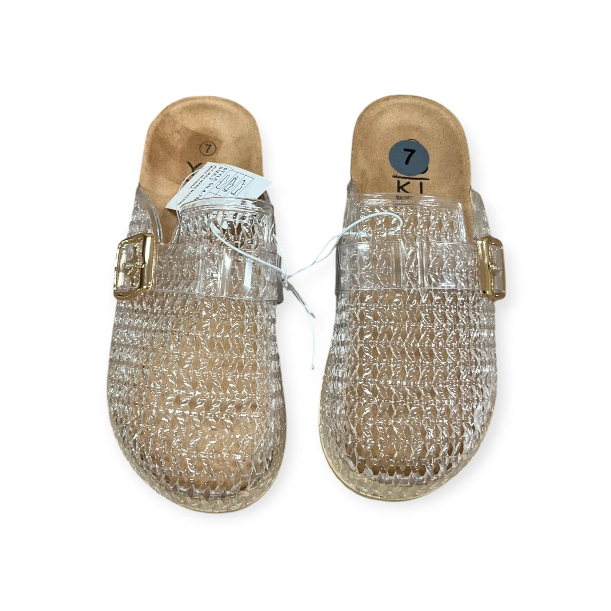 Clear Woven Jelly Clogs
