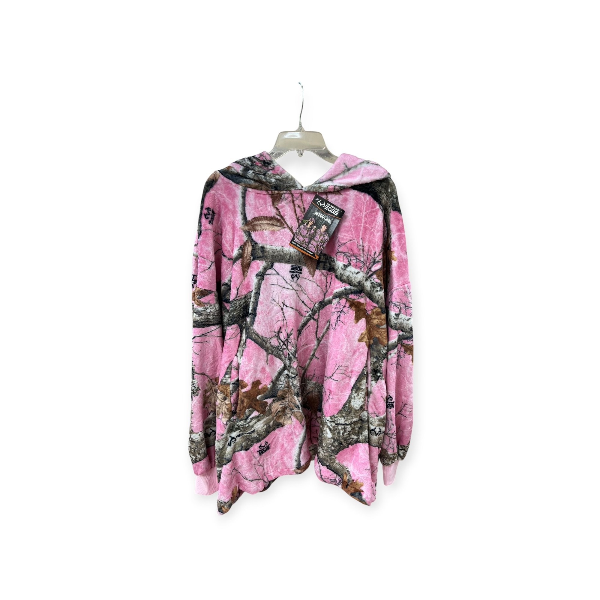 Pink Camo Hoodie Throw