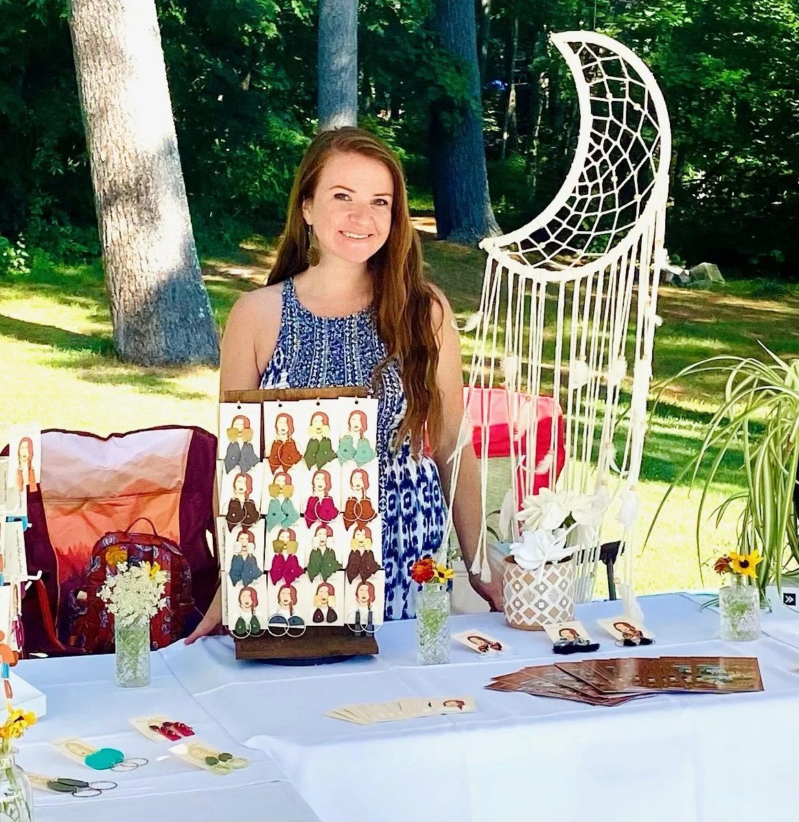 Reagan Watson MacFarland, Owner of Clay By Reagan, at the Bridgton Farmers Market