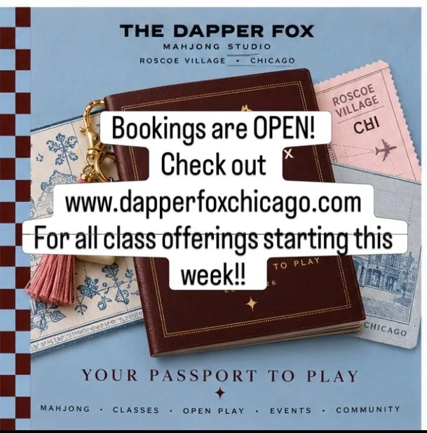 Booking open online !!! 
www.dapperfoxchicago.com 

Come visit us in Roscoe Village! 
Find your Table. Find your People 

#community #games #gather